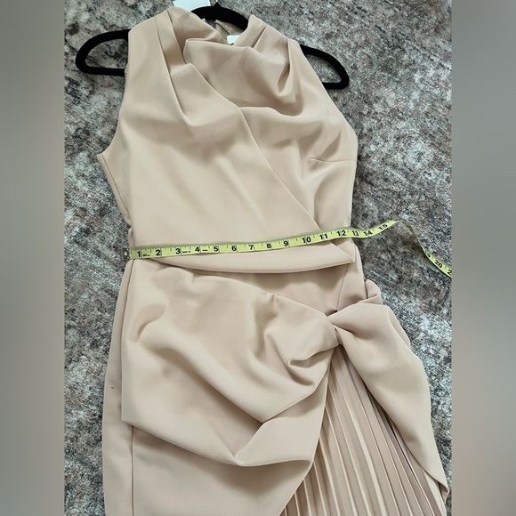 Lane JT Womens Cocktail Pintuck Dress S Blush Pink Avant Garde Occasion Pleated - Picture 15 of 17